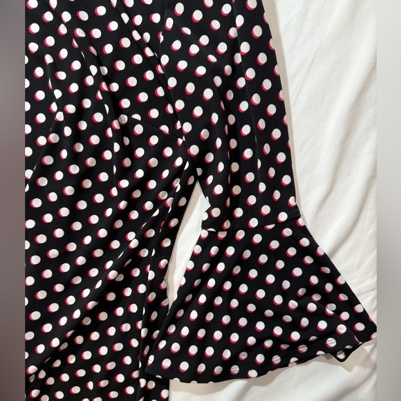 Tommy Hilfiger Women Polka Dot Bell Sleeve Sheath Midi Dress Black White Size 2 - Picture 4 of 11